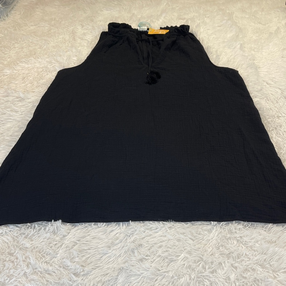KONA SOL WOMENS Black Sleeveless Top SIZE 12/14
